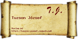 Tuzson József névjegykártya