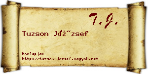 Tuzson József névjegykártya