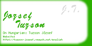 jozsef tuzson business card